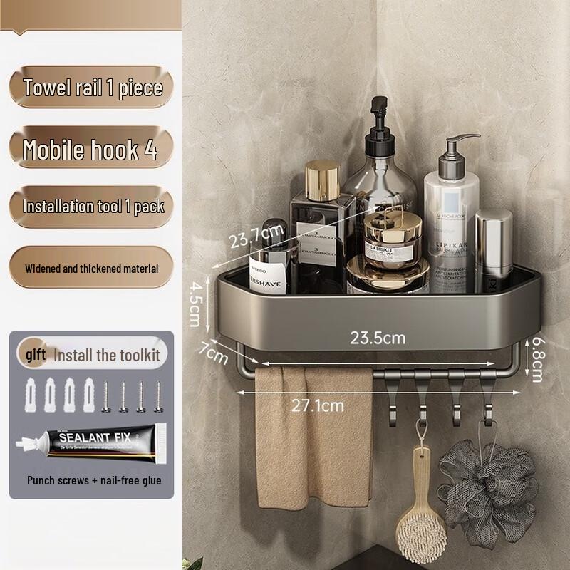 Xuanyong No-Drill Bathroom Corner Shelf