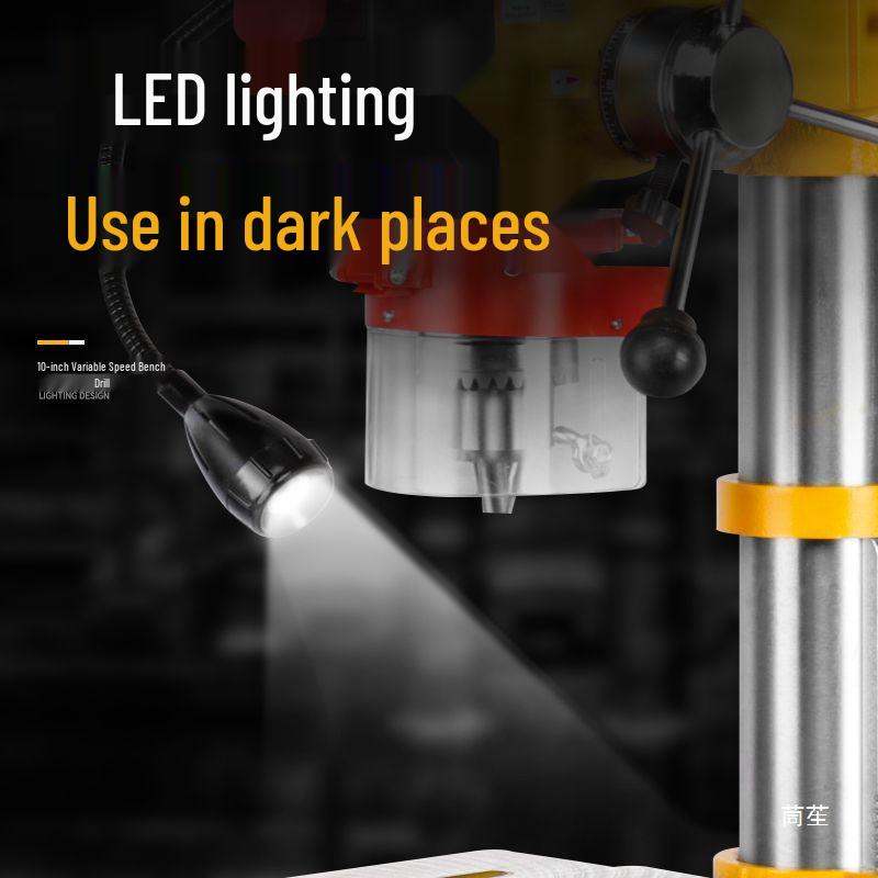 Compact Industrial-Grade Woodworking Drill Press: High-Precision Variable Speed Desktop Machine