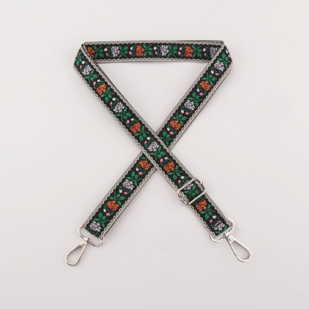 Bag Color Ethnic Style Embroidered Shoulder Strap Adjustable Shoulder Crossbody Women's Bag Long Strap Luggage Accessories Strap