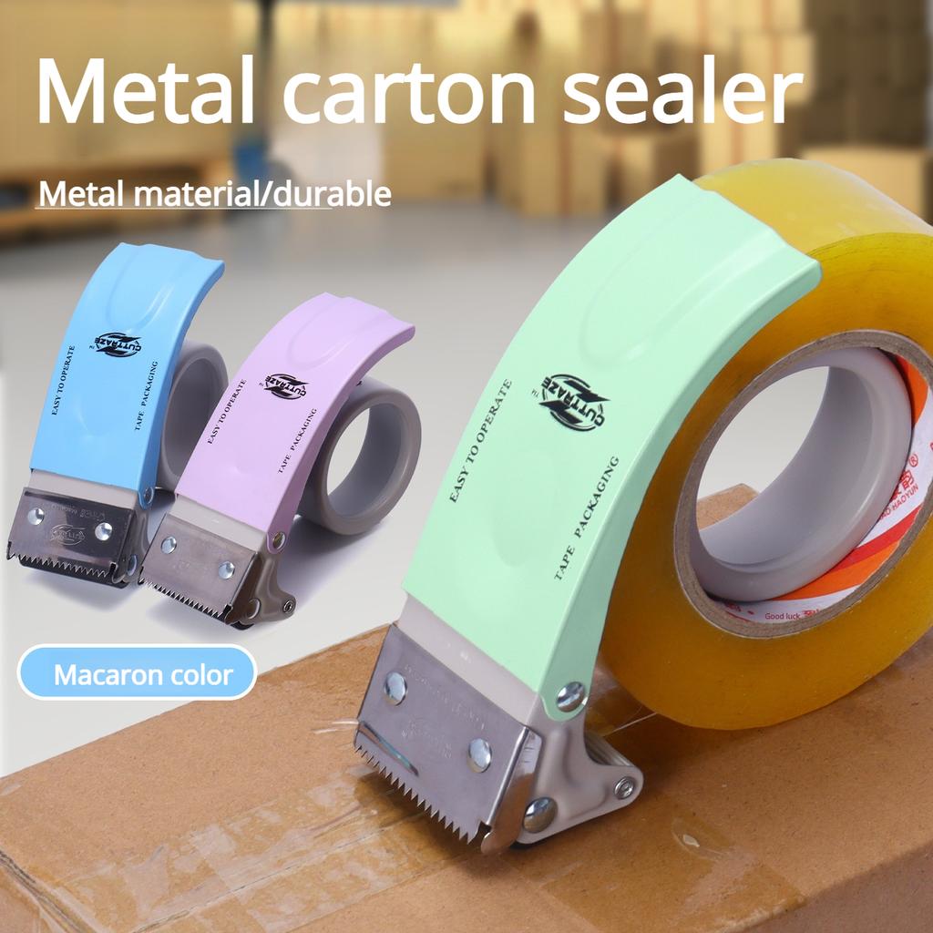 5cm/6cm Shipping Tape Slitter Metal Tape Dispenser Handheld Tape Cutter Ideal for Moving, Mailing, Box Sealing, and Shipping