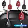 Car Logo Seat Back Hanger Bag Hook Hidden Car Interior Hooks For Renault Megane 2 3 4 RS Grand Scenic Clio 4 Captur Duster R222