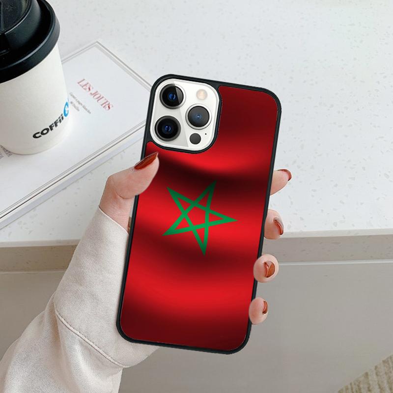 Maroc Morocco Flag Coat Of Arms Phone Case For iPhone 17 Air 16 Pro Max 15 14 Plus 12 13 Shell Cover Coque