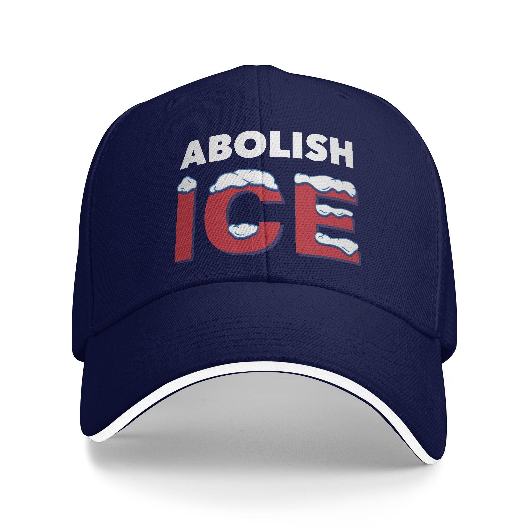 

Summer Abolish Ice Baseball Cap Outdoor Sport Fashion Design Sun Trucker Hat Men Women High Quality Baseball Caps As Picture темно-синього кольору