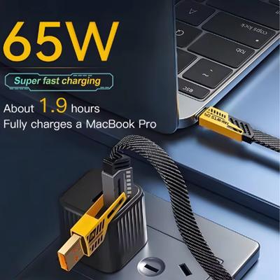 4 In 1 Multifunctional Interface Fast Charging Cable Four-in-one Data Cable Multi-function Data Cable Mecha Zinc Alloy Braided