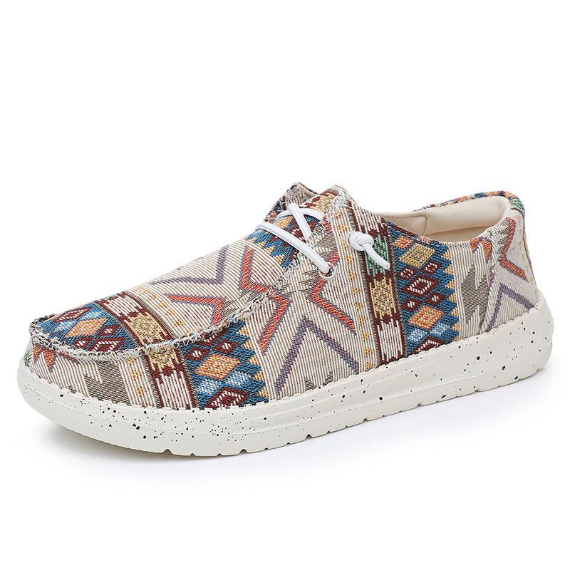 

Bohemian Canvas Loafers: Lightweight Unisex Casual Shoes 41 синий