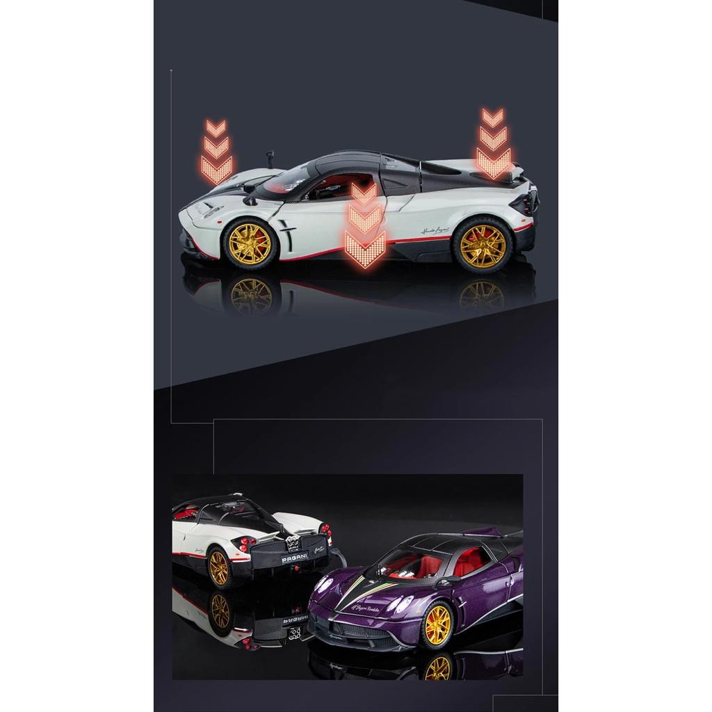 1/24 Pagani Huayra Dinastia Supercar Alloy Car Die-casting Model Sound and Light Car Model Toy Collection Children Gift