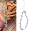 Phone Lanyard Wrist Strap Butterfly and Bead Chain Phone Charm Antilost Y2K