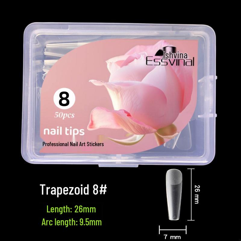 Matte Mandelfarbene Wassertropfen-Press-On-Nägel - Dünn, Nahtlos, Transparent, Dual-Use Aufklebbare Nagelverlängerungen