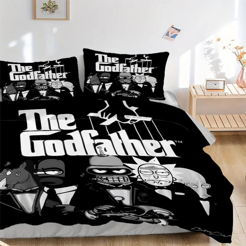 3Pcs Godfather Cartoon Characters Bedding Sets For All Sizes New 3D Printed Bed Cover Comforter Duvet Cover Pillowcase Bedroom Decoration
