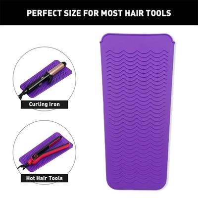 Piastra per capelli in silicone resistente al calore, piastra per capelli, ferro da stiro, ferro arricciacapelli, design ondulato, copertura isolante termica per ferro arricciacapelli antiscivolo