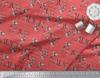 Soimoi Japan Crepe Satin Fabric Floral Love Text Fabric Prints By Metre 42 Inch