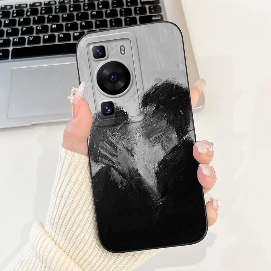 For Huawei P60 Pro Case MNA-LX9 Cover Cute Cartoon Rabbit Panda Soft Liquid Silicone Protective Cover For HuaweiP60 P60 Art Capa