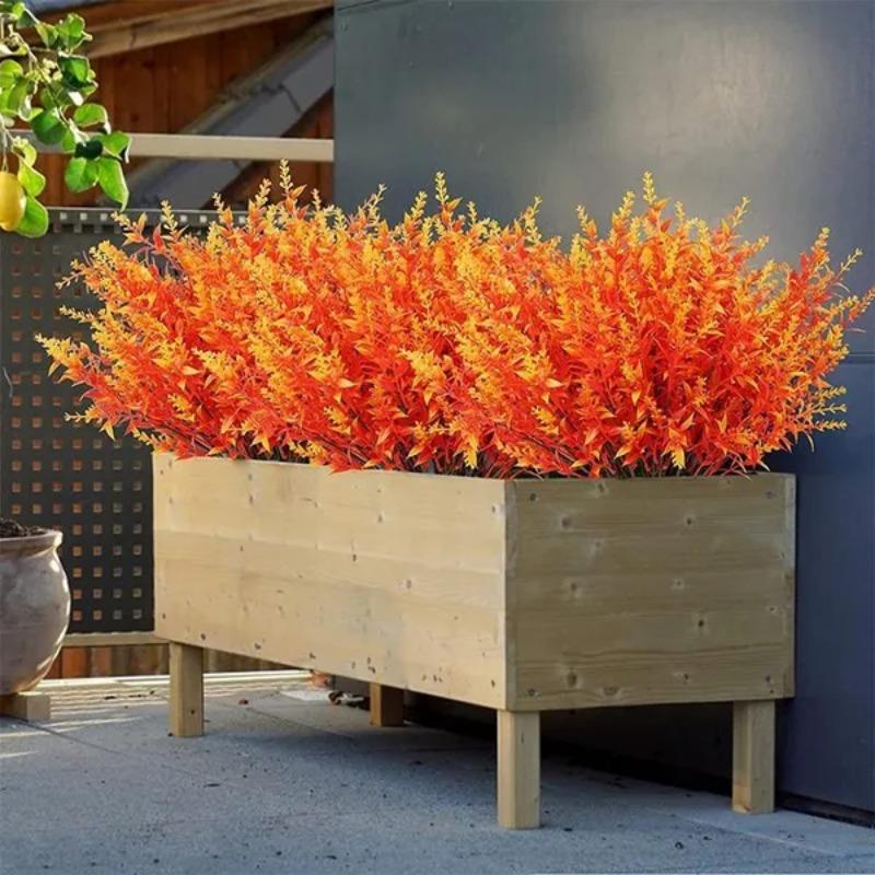 1–6 Bündel künstliche Herbstblumen, UV-beständig, Herbstdekorationen für Thanksgiving, Zuhause, Küche, Zimmer, Bauernhaus, Blumenarrangements für drinnen und draußen