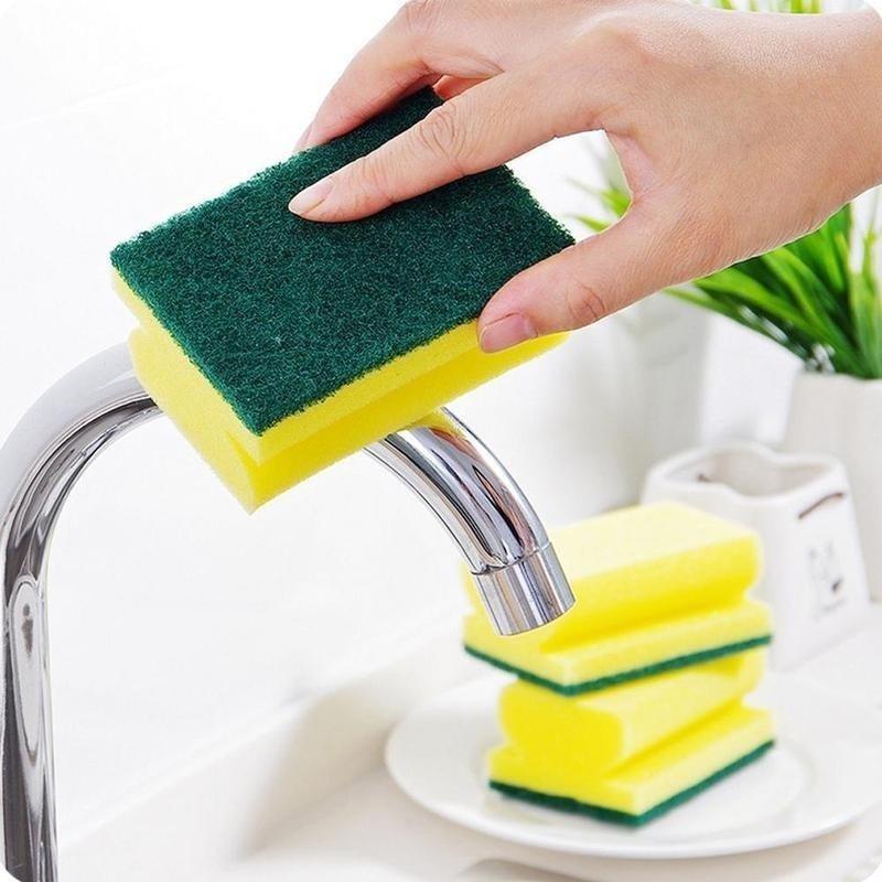 5X Cleaning Sponge Brush Dish Pan Oil Spots Cleaner Scourer Pad Kitchen SupplyHome, Furniture & DIY, Cookware, Dining & Bar, Kitchen Tools & Gadgets!