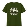 Best YiaYia Ever Floral Family Love Hearts Yia T Shirt Vintage Washed Breathable Stylish Streetwear Stretched Homme Graphic
