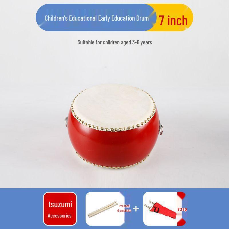 Kogane Inch Cowhide Drum: Children's Small Drum and Percussion Instrument.