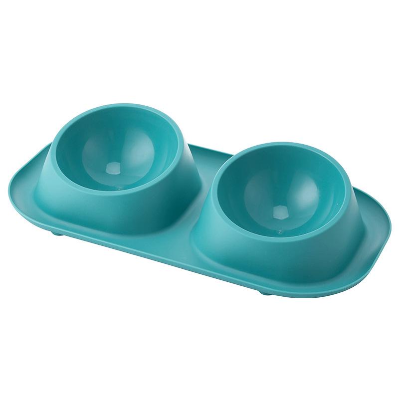 Large Capacity Non-Slip Stainless Steel Pet Bowl for Dogs & Cats Green (Single Bowl)