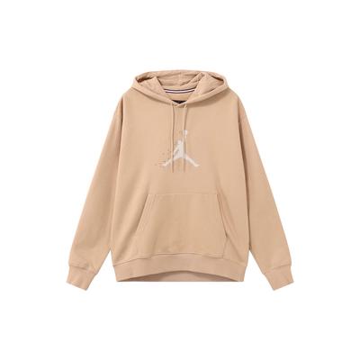 Essentials Holiday Logo Label Hooded Casual Long Sleeved Fleece Lined Sweatshirt Men's Linen Yellow FD7466-200