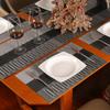 6Pcs Table Mat W/ Coaster Set Non-Slip Bowl Pad Washable PVC Heat-resistand Dining Table Placemats Modern Home Party Decoration