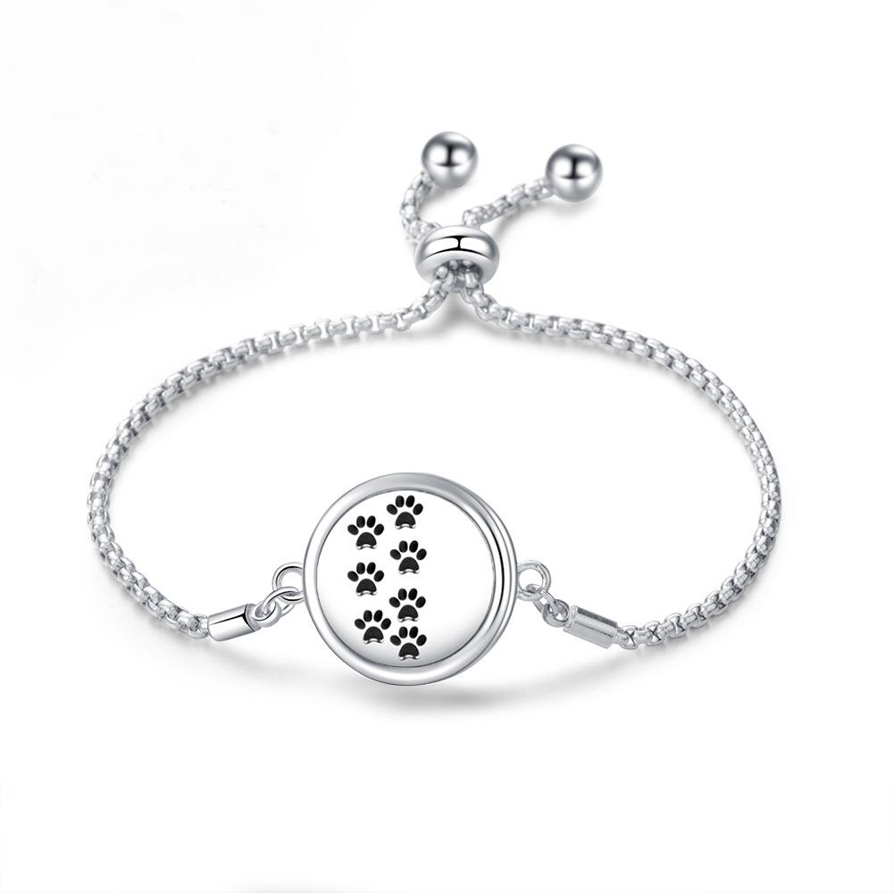Edelstahl Lebensbaum Aromatherapie Armband - Verstellbar, Öffnungsbares Magnetdesign für ätherische Öle