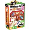 Puzzle Montessori La Ferme - Animaux en bois - Coordination sensorielle - 24 mois et plus