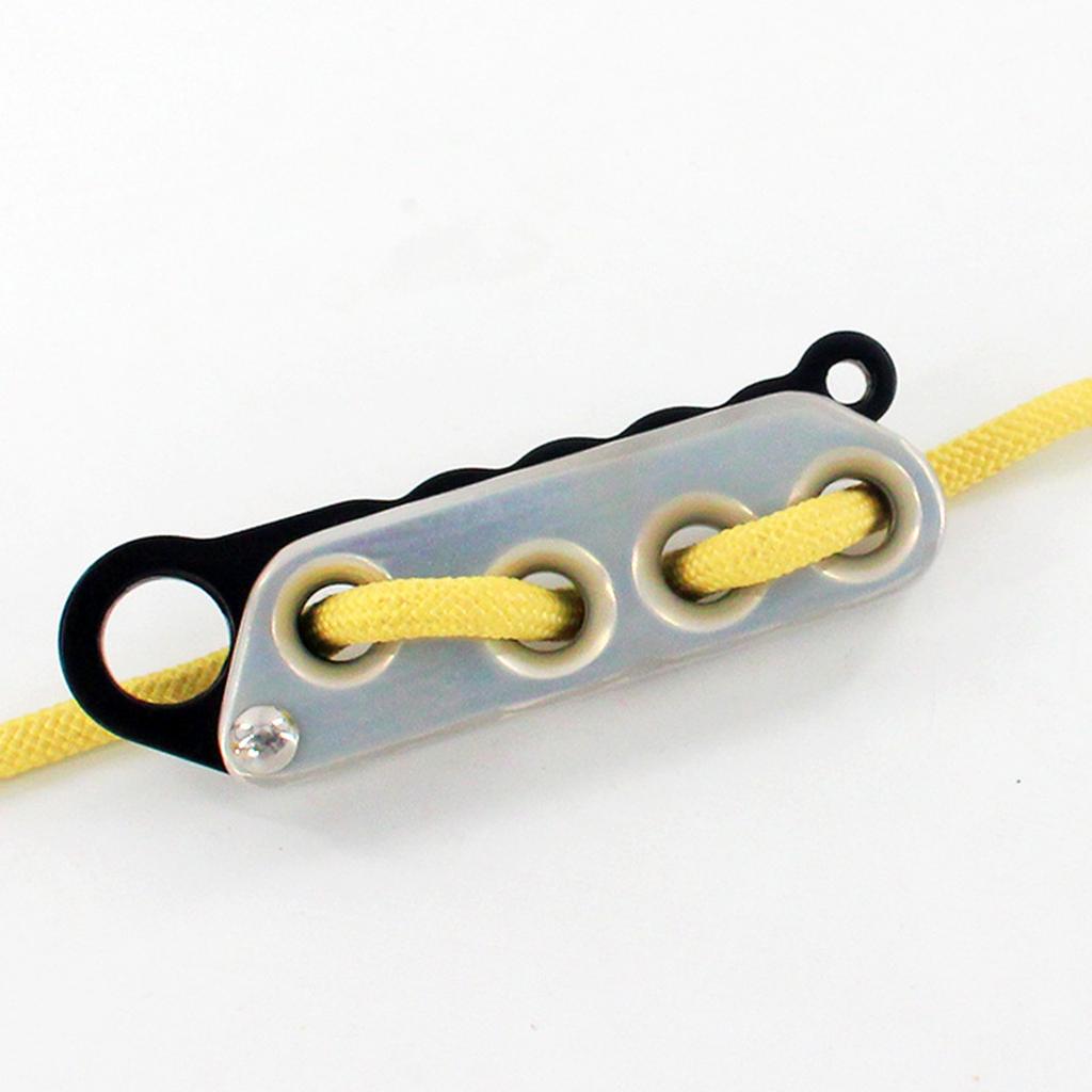 4-Hole Hand-Controlled Descender Climbing Rappelling Rescue Safety Device