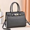 New Stone Pattern Solid Color Simple Large Capacity Setting Single Shoulder Oblique Span High Texture Women's Bag Women's Bag