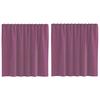 VidaXL Rideaux en voile avec boucles 2 pcs violet 140x140 cm, rideau en filet, rideau transparent, voile de fenêtre, 4102291