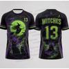Ladies Halloween Fall Short Sleeve Pumpkin Bat 3D Printed Harajuku T-Shirt