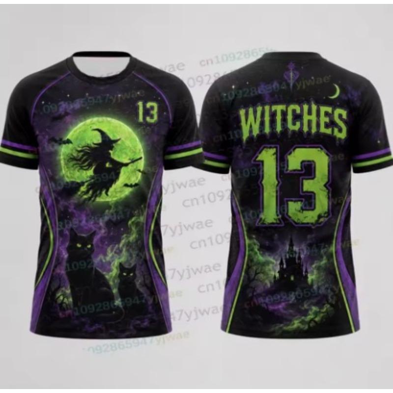 Ladies Halloween Fall Short Sleeve Pumpkin Bat 3D Printed Harajuku T-Shirt