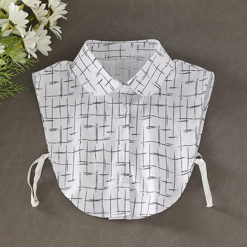 New Fake Collar Shirt Women White Lapel Ruffles Stand False Collar Woman Girls Detachable Collar Lace Removable Half Shirt