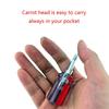 Pack of 2 Portable Screwdrivers with Double Heads for Home Repairs and Outdoor Activity Includes Flat and Crosses Tip