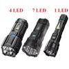 Super Bright 7*LED Flashlight High Light 4 Modes USB Rechageable Portable COB Hand Lamps Outdoor Camping Emergency Hand Lanterns