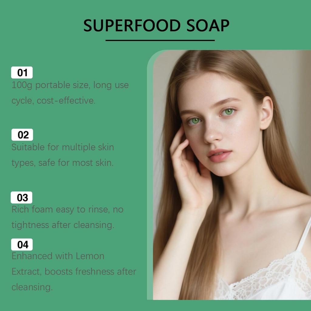 Herbal Extract Soap: Soft Moisturizing Cleanser for Purifying Skin, Controlling Oil, Refreshing Feel, and Refining Pores