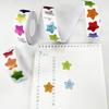 500pcs/roll Laser Star Smile Stickers Per Roll 25mm Reward Chart Decals Cute Labels for Kids Teachers Reward Stickers Decoration