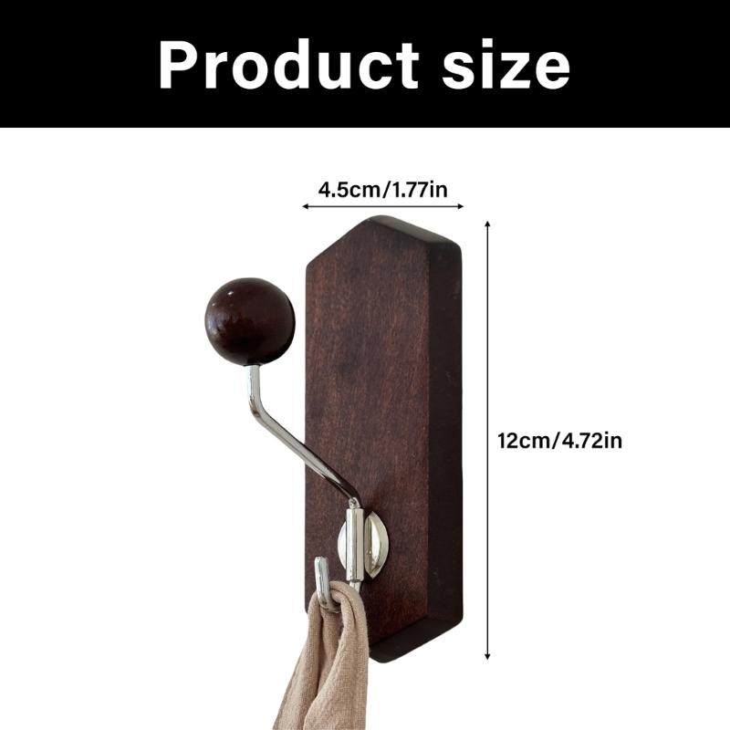 Without Drilling Magnetic Mounting Hook With Sturdy Wood Finish Ideal for Refrigerator Door Organizing