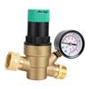 RV Water Pressure Regulator Brass Adjustable Handle with Gauge Mesh Filter for RV Travel Trailer Camping