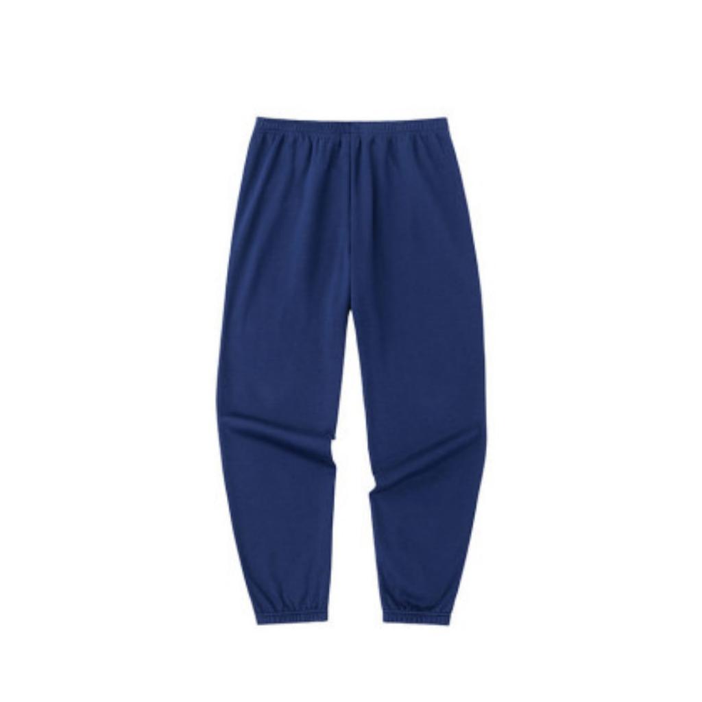 Anta Letter Print Loose Round Neck Sweatshirt Elastic Waist Cuffed Fleece Long Pants Casual Sports Suit 152448706N-1+952517307N-2