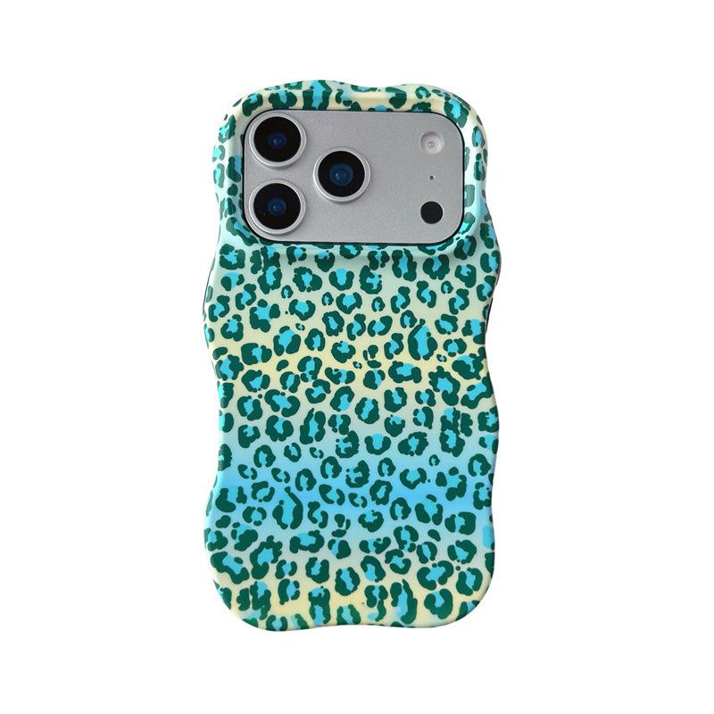 Classic Personalized Leopard Print Contrasting Color iPhone17 Mobile Phone Case Apple 15 Simple Anti-drop Two-in-one Film Protective Case
