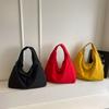 Shoulder bag large-capacity shopping bag new solid color simple nylon bag travel bag casual cloth bag