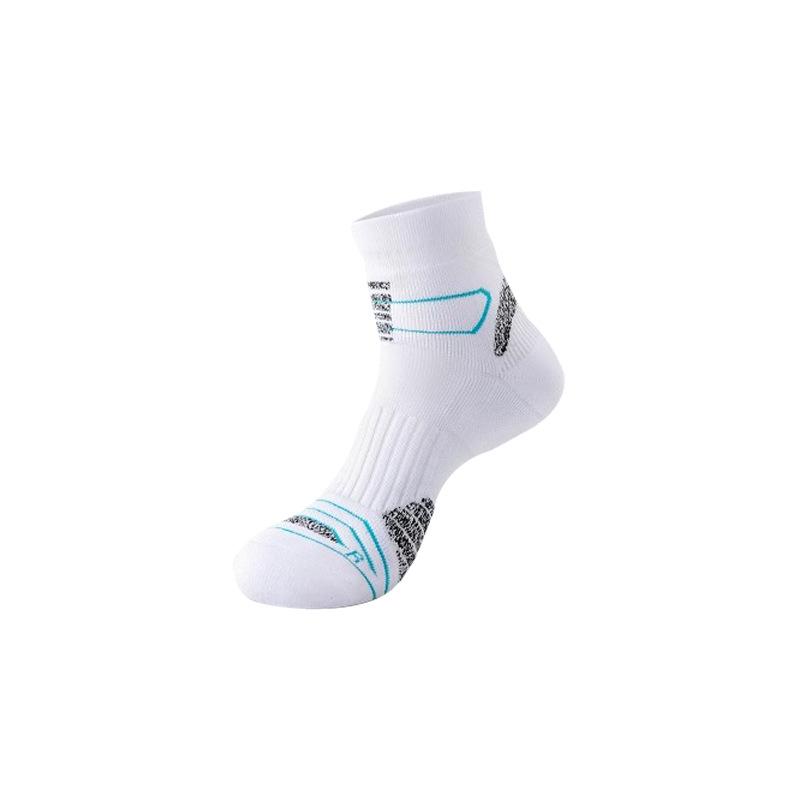 Men's Mid-Calf Sports Socks - Sweat-Absorbent, Non-Slip Towel Bottom for Basketball, Running, Badminton (Spring & Autumn)