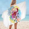Schädel Strandtuch Mikrofaser Schnelltrocknend Strand Blumenmuster Reise Fitness Spa Damen Mädchen Blume Rose Schädel Große Strandtücher