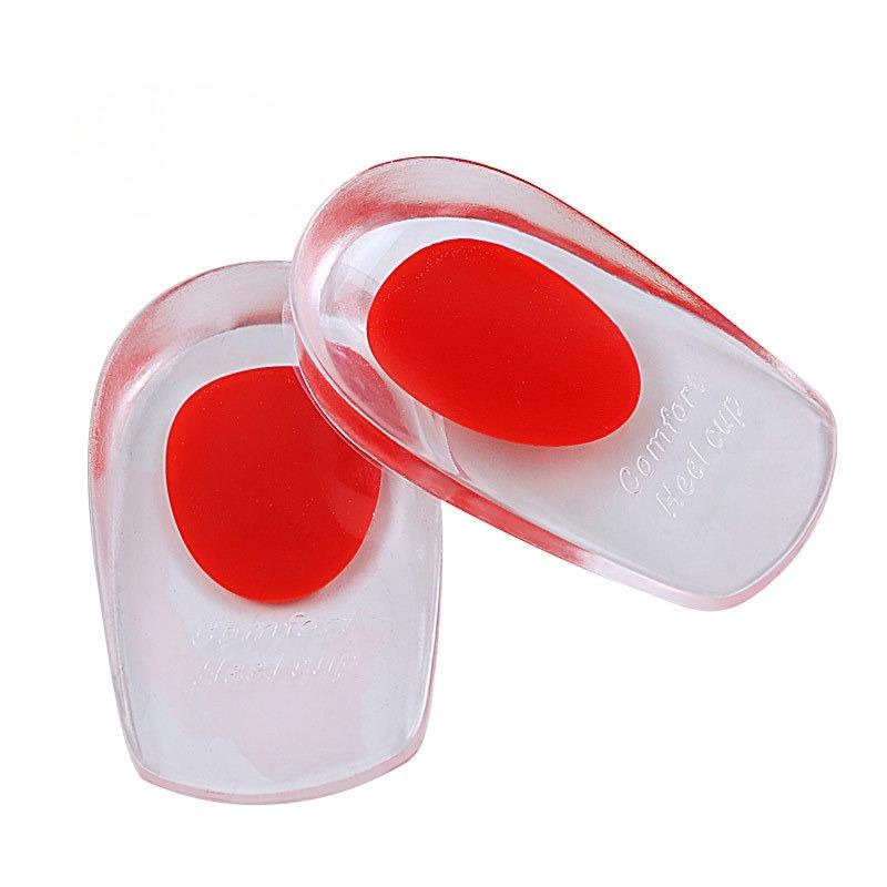 Soft Silicone Gel Insoles for Heel Spurs Pain Relief Foot Cushion Foot Massager Care Heel Cups Shoe Pad Height Insoles
