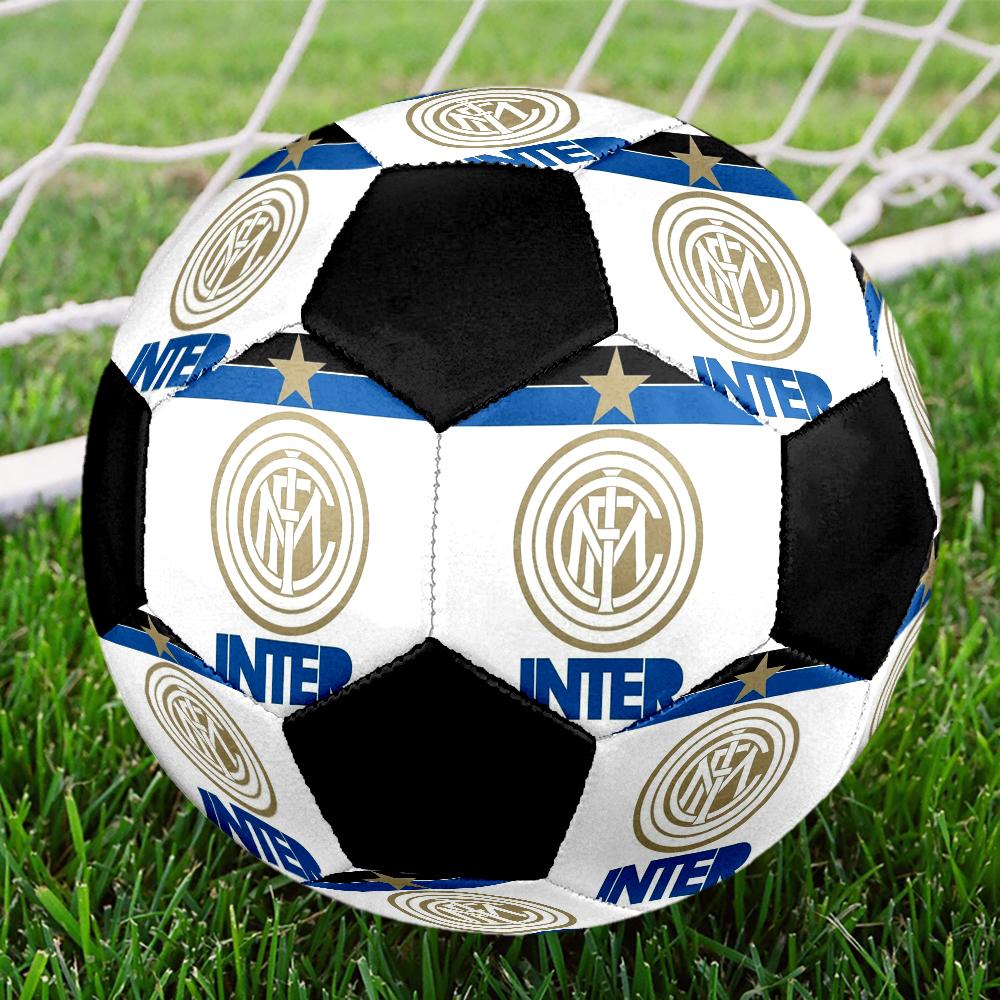 Pallone Calcio Indoor Inter Milan Colorato Cucito a Macchina PVC Misura 5 Allenamento Squadra Pronto per la Competizione Durevole Rimbalzo Elevato Cool Regalo Sportivo
