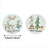 500pcs Round 20 Designs Merry Christmas Thank You Stickers Seal Labels for Envelope Cards Gift Package Scrapbooking Decor