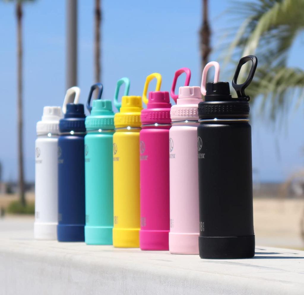 [Official Takeya] Takeya Flask Active Line 1.17L Solar-Powered Stainless Steel Water Bottle, Direct Drinking, Insulated, TAKEYA...