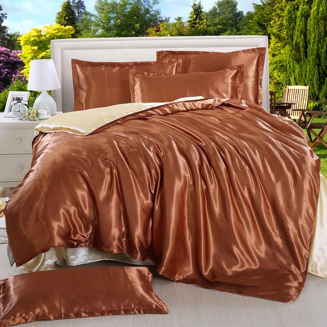 50 Set de lenjerie de pat Queen Set de husă de pilotă Set de lenjerie de pat din mătase