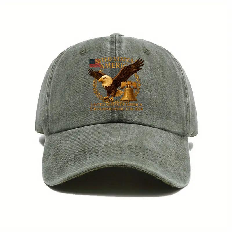 Hot-selling American Anniversary Fashion Denim Baseball Cap Female Retro Printed Soft Top Cap Male