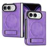 Magnetic Wireless Charging for IPhone Duo Phone Case for IPhone Fold Vintage Leather Kickstand Hard Shockproof Anti Scartch Protective Cover