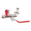 90 Degree Double, 1 2  Brass Faucet 15 * 20 Valve Water Tap red handle Pneumatic Home Outdoor Garden Tool